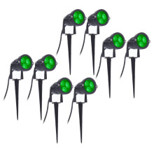 8 StüCke LED Garten Leuchten 3W 220V Außen Scheinwerfer mit Spike IP65 Wasserdichte GrüN