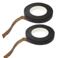 2X 30Yard 12mm Self-Adhesive Paper Tape Floral Stem for Garland Wreaths DIY Artificial Silk Flower(Brown)