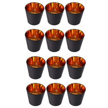 12X Black Lamp Shades with Gold Lining Clip Light Shades Candle Chandelier Lampshades