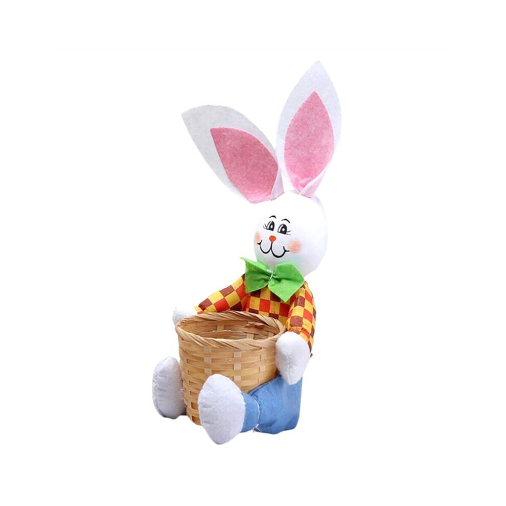 Wella Elements Easter Decorations,Cute Bunny Easter Basket Eggs Candy Gifts Storage Rabbit Bag Party Decoration