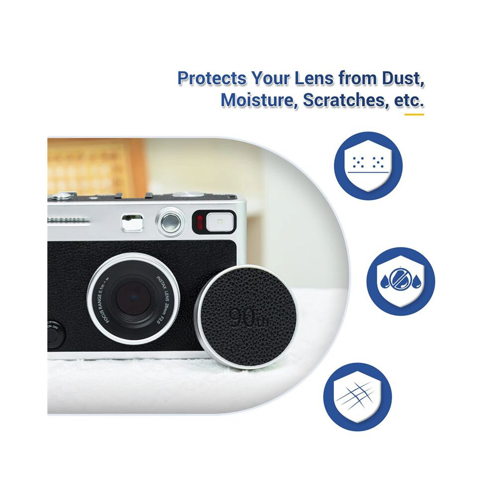 Retro Leather Lens Cap For Instax Evo Camera Lens Cover Anti-Scratches Aluminum Evo Lens Cap 4761759005406