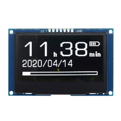 2.42Inch OLED Display Module 128x64, SSD1309 SPI I2C Serial Interface, High Definition LCD Screen White