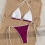 Women's Two Piece Swimsuit, , Strappy Triangle-Blue XS 4