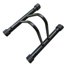 Black Bike Floor Stand with Stable Support, Universal Tire Compatibility, Indoor Outdoor Use