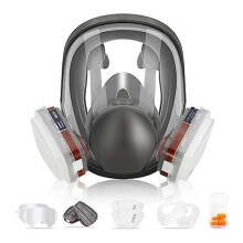 Full Face Respirator Mask, 19-in-1 6800 Reusable Respirator Mask with Filters, Anti-Fog, Perfect for Paint, Spray, Dust