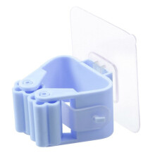 Adhesive Wall Hooks Dark Gray Mop and Broom Holder MultiPurpose Organizer Rack for Kitchen Bathroom