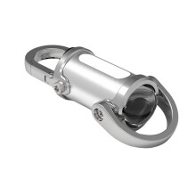 USB Rechargeable LED Keychain Flashlight, Compact Metal Work Light for Camping and Travel