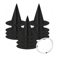 12 Pieces Large Halloween Witch Hats, Floating Hanging Witch Hats Halloween Costume Accessories Decoration