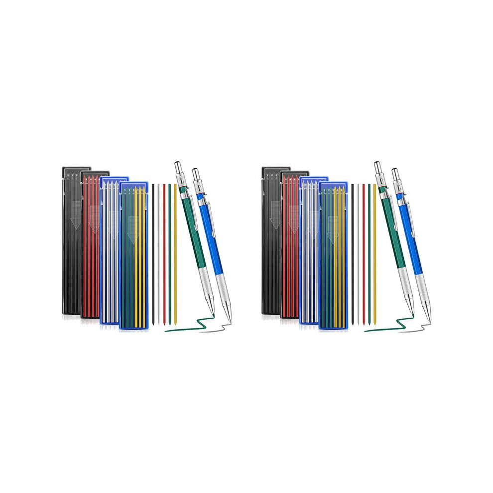 4 Pcs Welders Pencil With 96 Pcs Round Refills Mechanical Pencils Metal Welding For Tube Pipe Fitter 6033923034696