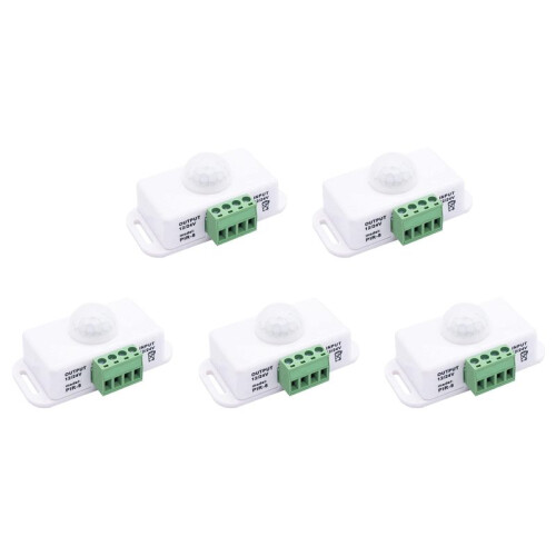 5X  12V 24V PIR Motion Sensor Function Controller LED  Body Infrared  Motion Timer White for LED Strips