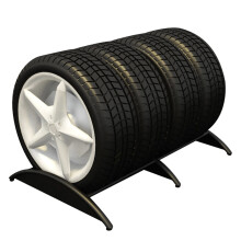 Heavy Duty Tire Storage Rack with Rustproof Metal Frame, 441lbs Capacity Garage Organizer Stand