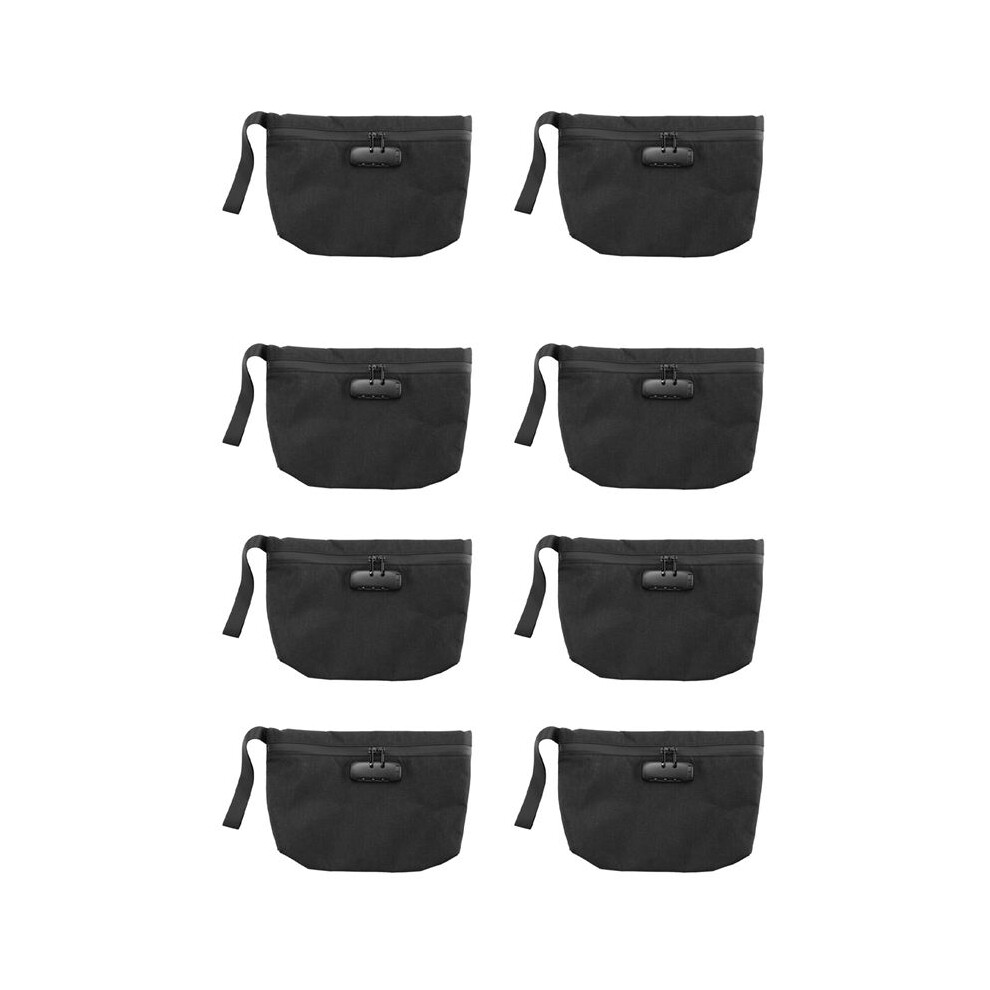 8X Money Bag With Lock,11X7.5in Money Pouch For Travel Storage, Durable Smell Proof Bag With Zipper For Bank Deposits 6031743514657
