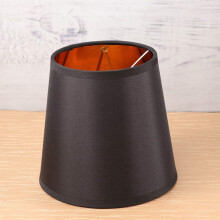 12X Black Lamp Shades with Gold Lining Clip Light Shades Candle Chandelier Lampshades