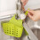 Adjustable Sink Storage Rack with Fast Drain Drying, Blue Hanging Organizer for Kitchen and Bathroom 3