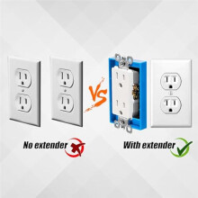 4 Stuks 1/2 Inch Enkele Bende Stopcontactdoosverlenger, Elektrische Stopcontactverlenger Bakje Verlengstuk Stopcontactverlengdoos Blauw