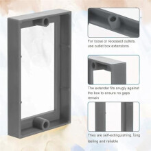 1/2inch Single Gang Outlet Box Extender-Electrical Box Extender Solution for Electrical Outlet Box Switches & Outlets