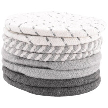 Lotda 24 Sous-Verres avec Support, Sous-Verres Absorbants 4 Couleurs pour Boissons, Ensembleda Sous-Verres Tissés En Coton pour la Décoration