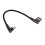2pcs 15cm Micro- USB 5Pin Right Angle to Left Right Angle 90 Degree USB 2.0 Dual Elbow Data Charging Cable 5