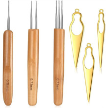 6 Pcs Dreadlock Crochet Hook, 0.75mm Loc for Interlocking Retie Tool for Locs with Interlocking Tool Locs Braid
