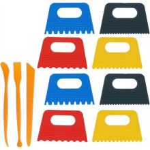 8PCS Plastic Paint Scraper Tool with 3PCS Scrapers, Paint Scrapers DIY Graffiti Oil Painting for Plaster for Texture Art