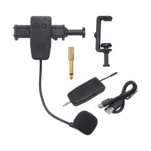 2.4G Draadloos Microfoonsysteem voor Viool, Cello, Gitaar, Clip- Zender en Ontvanger, Bereik van 50 Meter