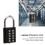 Waterproof 10-Digit Combination Security Padlock for Outdoors, Black 5