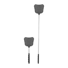 Mosquito and Fly Killing Plastic Fly Swatter Retractable Stainless Steel Rod, for Indoor and Outdoor Use (8 Pack)