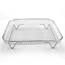 2pcs 8 Inch Air Fryer Rack Square Three Stackable Racks,Stainless Steel Multi-Layer Dehydrator Rack