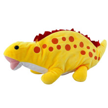 Pencil Case for Boy, Soft 3D Plush Pen Pouch Bag Stationery Case for School Supplies Organizer Pen Case, Yellow Dinosaur