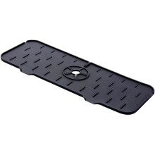 Kitchen Faucet Sink Guard, Faucet Water Catcher Mat, Dish Drying Mat for Kitchen & Bathroom Countertop Protect B