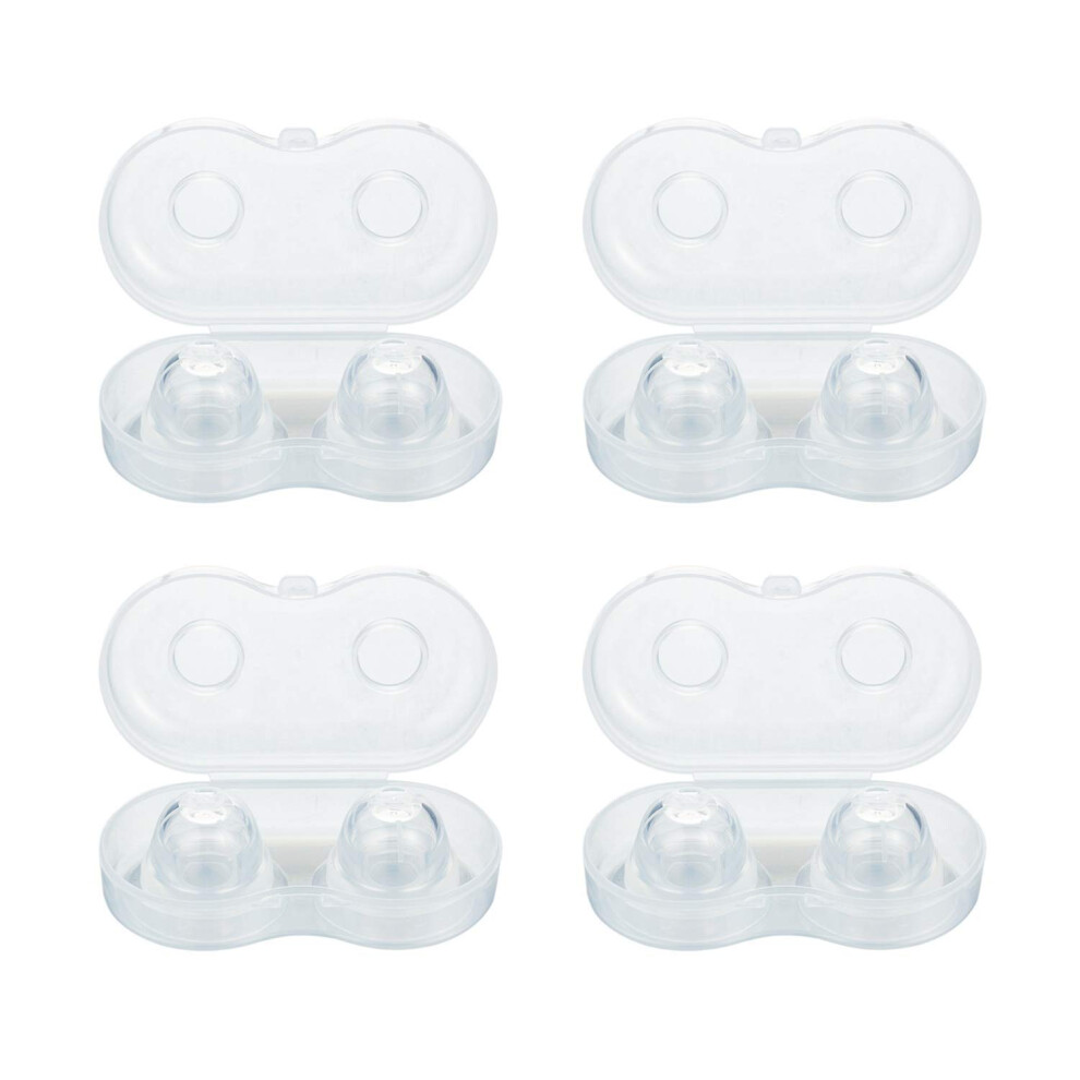 Breastfeeding Nipple Correctors Silicone Nipple Suckers for Flat or Inverted Nipples Reusable Easy Clean 4 Pairs