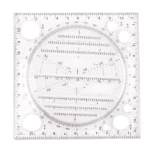 8Pcs Multifunctional Geometric Ruler Measuring Drawing Ruler Plastic Mathematics Tools for Student School Office Supply