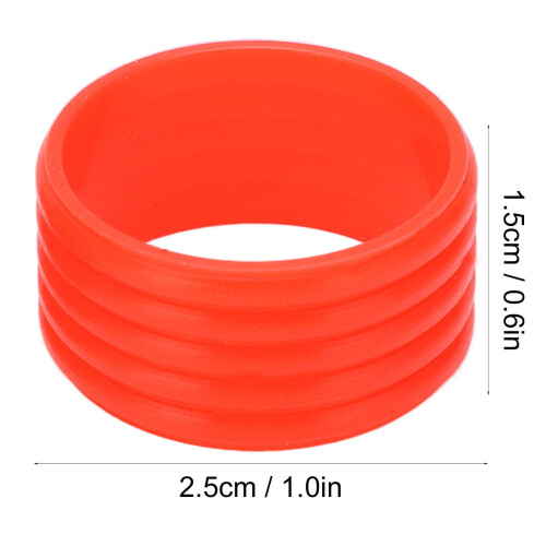 2pcs Tennis Racket Handle Silicone Ring Sweat Absorption Fixing Ring Red 2