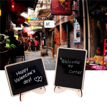 Chalkboard Label Signs, 30 Pack Framed Easel Stand Wooden Blackboard for Buffet Food Signs, Wedding Place Cards