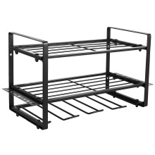 Power Tool Organizer Wall Mounted Drill Storage Rack with 4 Holders 2Layer Heavy Duty Shelf for Garage