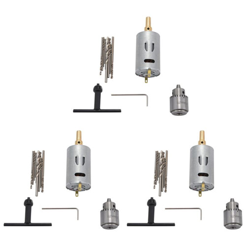12V Motor Small Pcb Hand Drill Drilling Machine Compact Set with 30Pc 0.5-3mm Drill Bit 0.3-4mm Jto Keyless Chuck
