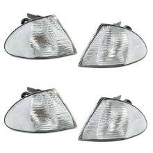 2X Coppia Luci di Segnalazione di Parcheggio per Indicatori di Direzione Lenti per  Serie 3 E46 Berlina 1999-2001 Carro 63136902765 63136902766