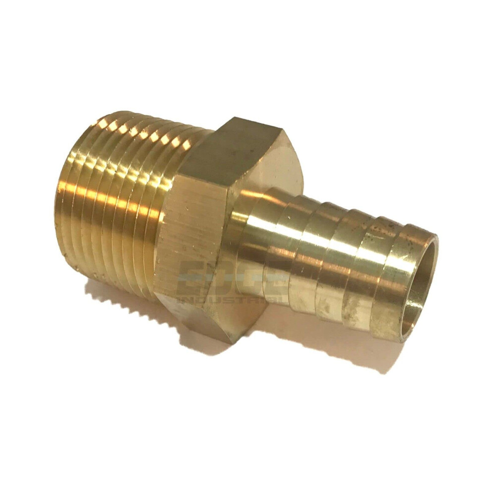 Brass Hose Barb Fitting 3/4 Inch To 1 Inch Male Npt Adapter For Gas Fuel Water Air Leakresistant 9092120619317