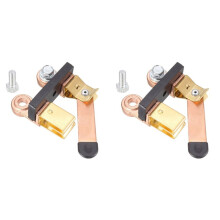 2X Side Post Knife Blade 12V / 24V Battery Disconnect Isolator for Marine Car Boat RV ATV (with Long Bolt)