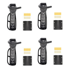 Bike Wall Mount Rack with Tire Tray, 4 Pack Vertical Storage for Garage or Indoor, Sturdy Hanging Hooks for Road, Mountain and Hybrid Bikes
