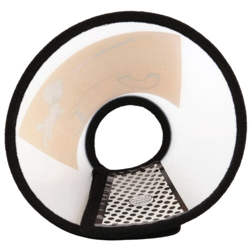 2X Elizabethan Dog Cat Pet Wound Healing Cone E- Collar White with Black 2