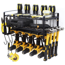 Power Tool Organizer Drill Holder Wall Mount, Heavy Duty Steel Charging Station with 5 Slots