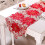 2X Christmas Embroidered Table Runner,Hollow-Out Tea Tablecloth,15X70 Inch 5