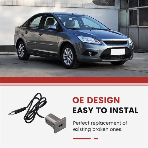 Car USB Input Adapter Audio Radio U-Disk Flash Socket Interface Cable for  Focus 2 Mk2 2009-2011 Accessories 2