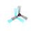 Para Nazgul Cine 2525 2,5 Polegadas Tri-Blade/3 Blade Prop HéLice CW CCW para FPV ProTek25 Drone Parte-Cinza 3