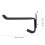 Garage Storage Hooks Heavy Duty Wall Mount Double Hook Rack for Tools Bikes Ladders Hoses Black 2