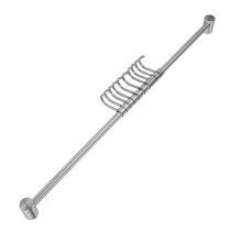 4X Kitchen Rail Rack Wall Mounted Utensil Hanging Rack Stainless Steel Hanger Hooks 10 Sliding Hooks