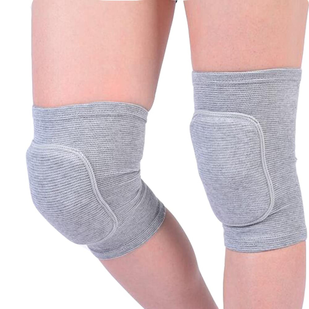 Compression Knee Pads With Thickened Sponge Padding, Breathable Elastic Sports Knee Support For Dancing Workout Training, Gray L 9073542680086