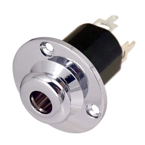 BasgitarrutgåNg IngåNg End Pin Jack-6.35 Akustisk Gitarr Equalizer EQ Preamp Socket 6.35Mm GitarrtillbehöR Silver 1