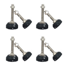 8 Pack M16 Stainless Steel Furniture Levelers 80x100mm Heavy Duty Adjustable Furniture Feet for Easy Leveling Setup